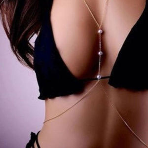 Body Chain Gold Perals Necklace